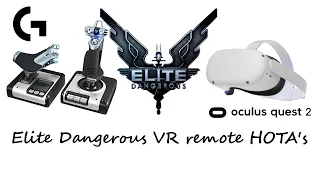 Elite Dangerous VR mode on Oculus Quest 2, with remote HOTAS!