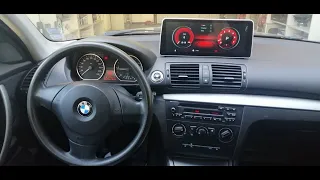 BMW E87 1 Series 12.3 inch Android screen and backup camera installed