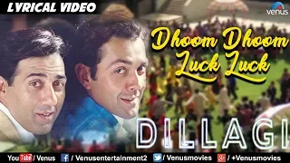Dhoom Dhoom Luck Luck - LYRICAL VIDEO | Sunny, Bobby Deol | Dillagi | 90's  Song