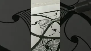 Relaxing Doodle Therapy - Day 17 | Satisfying Zentangle Art | Dewdrop Originals #shorts