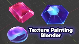 Stylized Gemstones | Texture Painting | Blender | Game Asset | Part 1