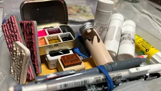 Travel size acrylics for your mini art kit