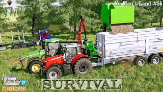 Survival in No Man's Land #56🔸Buying New Equipment. Rolling a Corn Field. Cutting Down Trees🔸FS22🔸4K