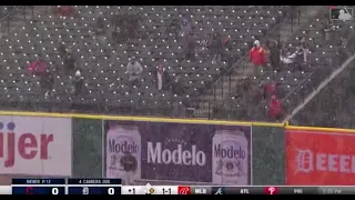 Miguel Cabrera Hits The First Home Run Of 2021 His 488th In The Snow