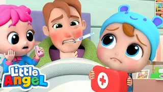 Daddy Got Sick | Baby John To The Rescue | Little Angel Kids Songs and Nursery Rhymes