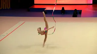 KALEYN Boryana (BUL) - RGI Ribbon Qual 😍💖 2023 Rhythmic Worlds Valencia (ESP)  - 32,050