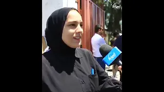 أم اللوز ... طالبة فلسطينية بطريقة عفوية تتحدث عن الإمتحان