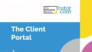 The Client Portal: Reporting and Tools | K–12 Faculty Training Series | Tutor.com