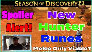 Hunter Runes Spoiler for Phase 2 - SoD - Season of discovery - WoW Classic