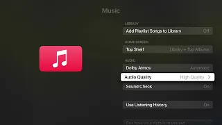 How to turn Dolby Atmos on/ off for Apple Music- Apple TV 4K