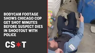 Bodycam footage shows Chicago cop get shot minutes before suspect dies in shootout with police