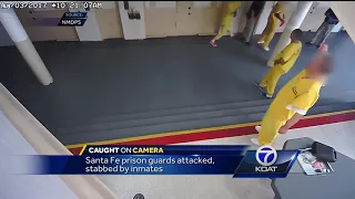 CAUGHT ON CAMERA: Inmates stab prison guards with homemade knife