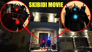 IF YOU EVER SEE SKIBIDI TOILET VS TITAN SPEAKER MAN, RUN! (SKIBIDI MOVIE ALL PARTS IN REAL LIFE)