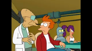 "Are there really giant birds like that?"—Giant hatchling VS Professor Farnsworth (Futurama)