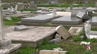 Cameron Parish cemetery still damaged six months after storms