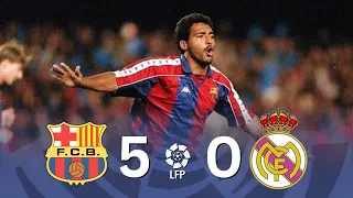 Barcelona 5 - 0 Real Madrid (Romário Hat-Trick) ● La Liga 1993/94 Highlights & Goals