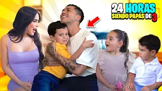 24 HORAS SIENDO PAPÁS DE 3 🤯 Jukilop | Juan de Dios Pantoja