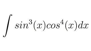 Integral of sin^3(x)cos^4(x) (substitution)