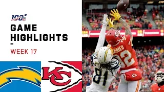 Chargers vs. Chiefs Week 17 Highlights | NFL 2019