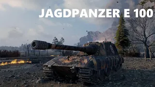 JAGDPANZER E 100 German godzilla attacks, amazing ammo hack full HP wot complete 4K