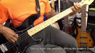 SEE YOU AGAIN Wiz Khalifa Charlie Puth Bass Guitar Cover @EricBlackmonGuitar