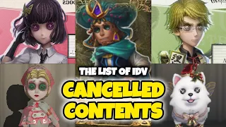 The SKINS that NEVER EXIST! CANCELLED CONTENTS in Identity V