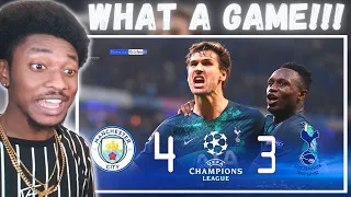 BEST GAME I'VE EVER SEEN! | Manchester City 4-3 Tottenham UCL 2019
