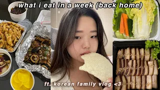 🍤 *korean + realistic* what i eat in a week | korean family vlog 🧸🍻