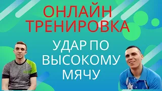 Онлайн Тренировка Максима и Жени. Удар по высокому мячу.