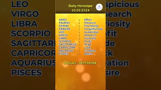 10th March 2023 Horoscope: Astrology Predictions and Guidance for Your Day | Today Horoscope 2024