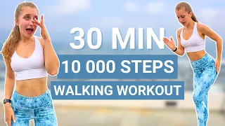 30 MIN 10 000 STEPS WORKOUT 👟 | fun fast walking dance workout, full body, no equipment, no jumping