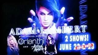 Adam Lambert Video Screen Inside Nokia Theatre NYC Promoting Adam's Sold Out Shows June 22 & 23 2010