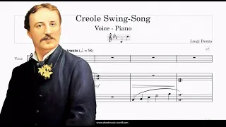 Creole Swing Song Voice - Piano - Luigi Denza (Sheets Piano - Tutorial score)