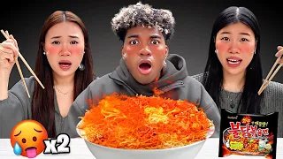 Spicy Noodle Challenge With My Sister!! (MUKBANG)