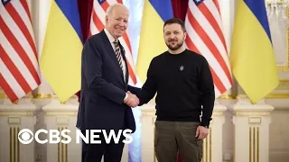 Biden meets with Ukrainian President Zelenskyy during unannounced visit to Kyiv