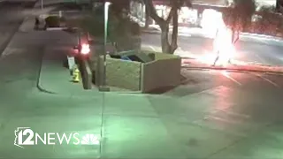 Cameras capture moment man is set on fire at Glendale bus stop