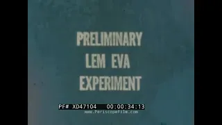 1960s APOLLO PROGRAM PRELIMINARY LUNAR EXCURSION MODULE MOBILITY TEST IN WATER TANK XD47104