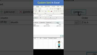 Advanced Custom Sort in Excel #excel #exceltips #shorts  #exceltutorial #msexcel #microsoftexcel