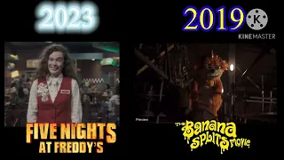 Five Nights At Freddy’s movie trailer vs The Banana Splits movie trailer (comparison)