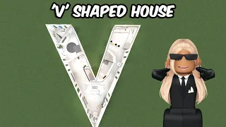 TURNING THE LETTER 'V' INTO A BLOXBURG HOUSE... | roblox