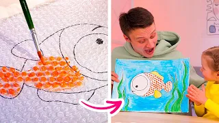 FUN ART IDEAS FOR CRAFTY PARENTS || HOW TO ENTERTAIN YOUR KID