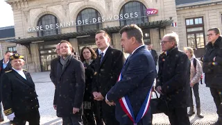 Le ministre Clément Beaune inaugure le pôle multimodal de Saint-dié-des-Vosges