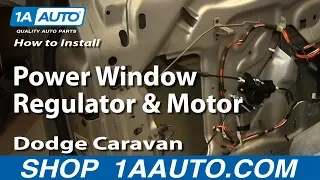 How to Replace Window Regulator 01-03 Dodge Grand Caravan