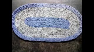 Oval shape door mat |door mat |home hacks in tamil | crochet design