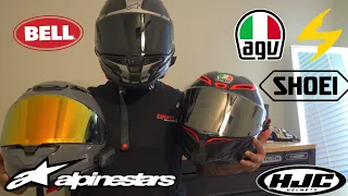 Best Motorcycle Helmets 2023-2024 ( AGV, AlpineStars, Shoei )