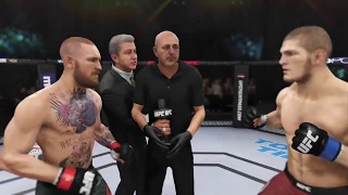 Conor McGregor vs. Khabib Nurmagomedov (EA sports UFC 3) - CPU vs. CPU - Crazy UFC 👊🤪