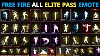 FREE FIRE ALL ELITE PASS EMOTE | FREE FIRE SEASON 1 TO 55 ALL ELITE PASS EMOTE | FREE FIRE ALL EMOTE
