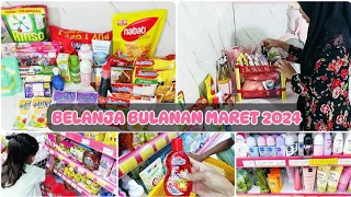 BELANJA BULANAN MARET 2024 || GROCERY SHOPPING | Belanja hemat, Bongkar Dan Susun Belanjaan