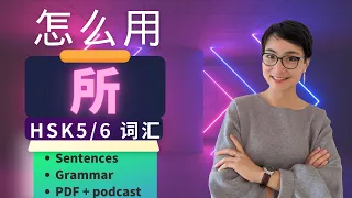 HSK 5/6 词汇和语法【所 suǒ】HSK 5 /6 Vocabulary & Grammar - Advanced Chinese