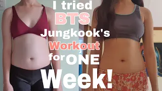 I TRIED BTS JUNGKOOK"S WORKOUT FOR ONE WEEK | KPOP IDOL STAR WORKOUT CHALLANGE